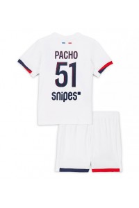 Paris Saint-Germain Willian Pacho #51 Babyklær Borte Fotballdrakt til barn 2025-26 Korte ermer (+ Korte bukser)